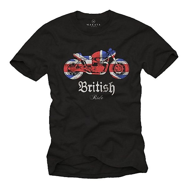 MAKAYA T-Shirt Männer Motorrad Motiv UK günstig online kaufen