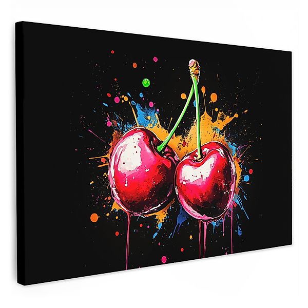 OneMillionCanvasses® Leinwandbild Kirschen - Obst - günstig online kaufen