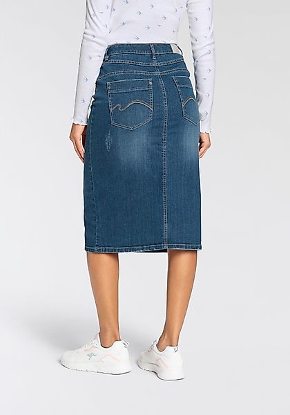 KangaROOS Jeansrock, in Midilänge mit Schlitz günstig online kaufen