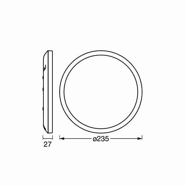 OSRAM LED-Deckenlampe ORBIS ULTRA SLIM, schwarz, Ø 24 cm dim günstig online kaufen