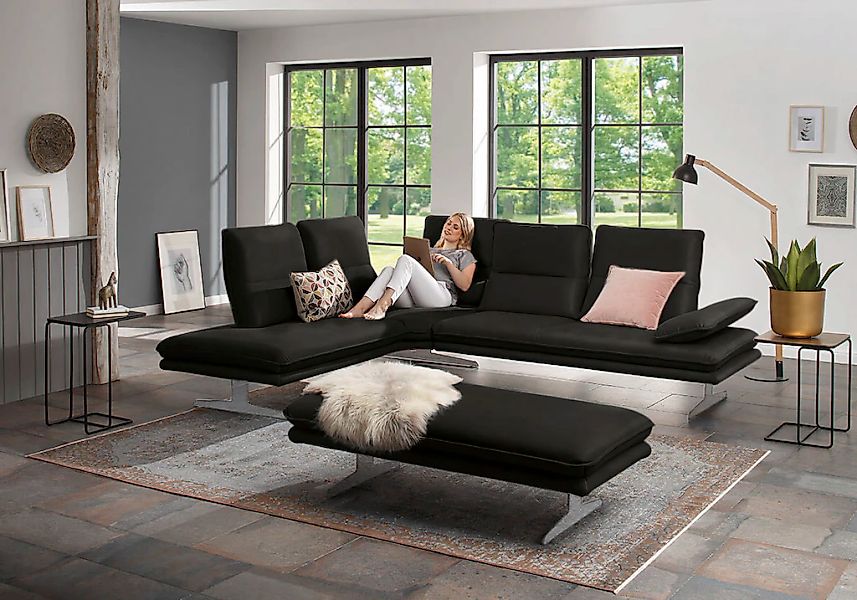 W.SCHILLIG Ecksofa "broadway, Designsofa, mit tollem Sitzkomfort, L-Form", günstig online kaufen