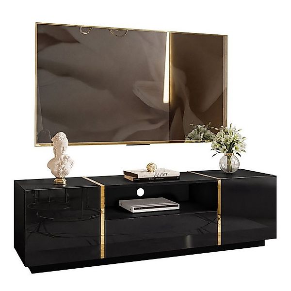 Lookway TV-Schrank ONYX Moderne Hochglanz TV-Lowboard 158 cm mit Schublade günstig online kaufen