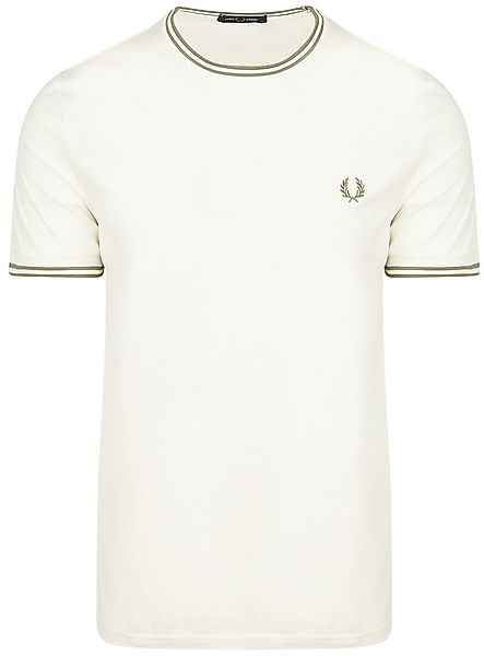 Fred Perry M1588 Twin Tipped T Shirt Off-White  - Größe XL günstig online kaufen