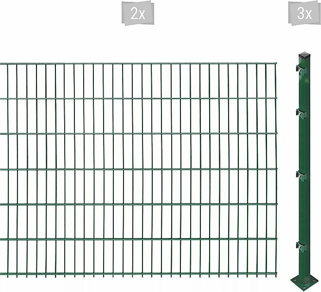 Arvotec Doppelstabmattenzaun "ESSENTIAL 123 zum Aufschrauben", Zaunhöhe 123 günstig online kaufen