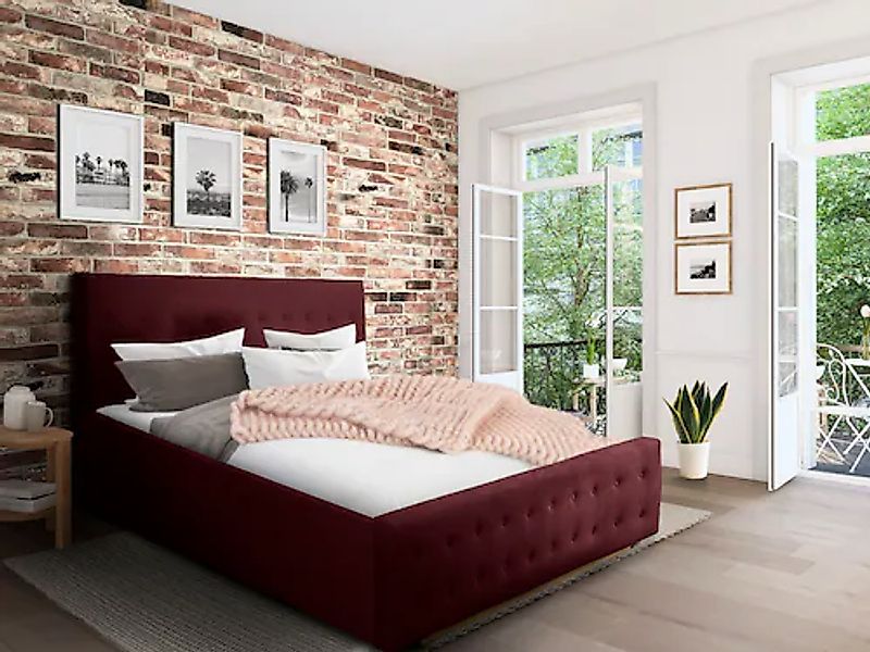 Home affaire Polsterbett "Vaine" in 5 Breiten, auch in Länge 220 cm, incl. günstig online kaufen