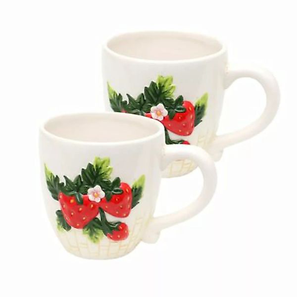 Neuetischkultur Kaffeepot Keramik 2er Set Erdbeere bunt günstig online kaufen