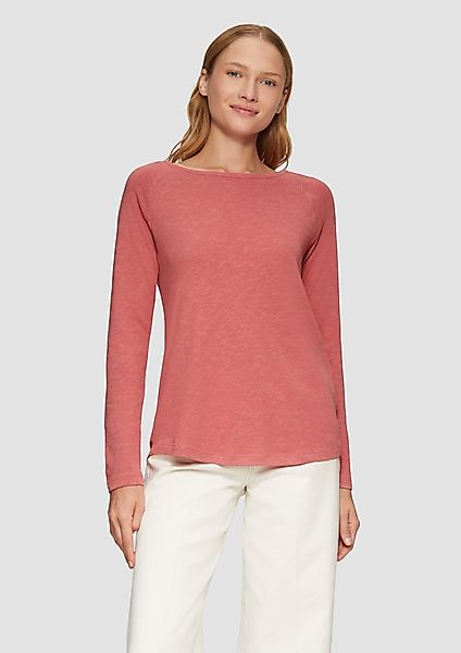 s.Oliver Langarmshirt Langarmshirt mit Flammgarnstruktur und günstig online kaufen