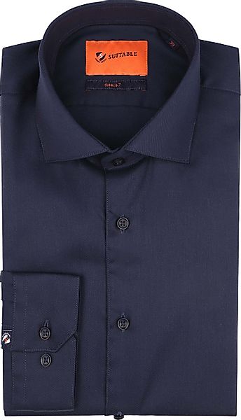 Suitable Hemd Extra Lange Ärmel Twill Navy - Größe 44 günstig online kaufen