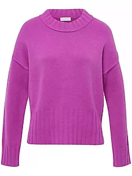 Rundhals-Pullover aus Schurwolle und Kaschmir include pink günstig online kaufen