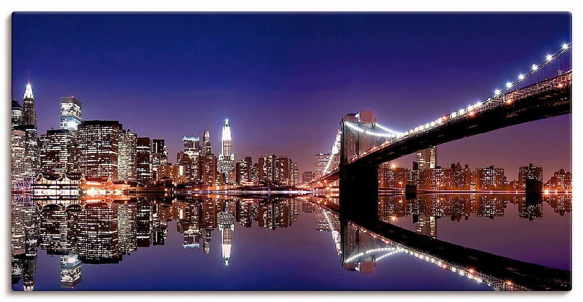 Artland "New York Skyline" Amerika 1 Stk. tlg. auf Holzrahmen gespannt günstig online kaufen