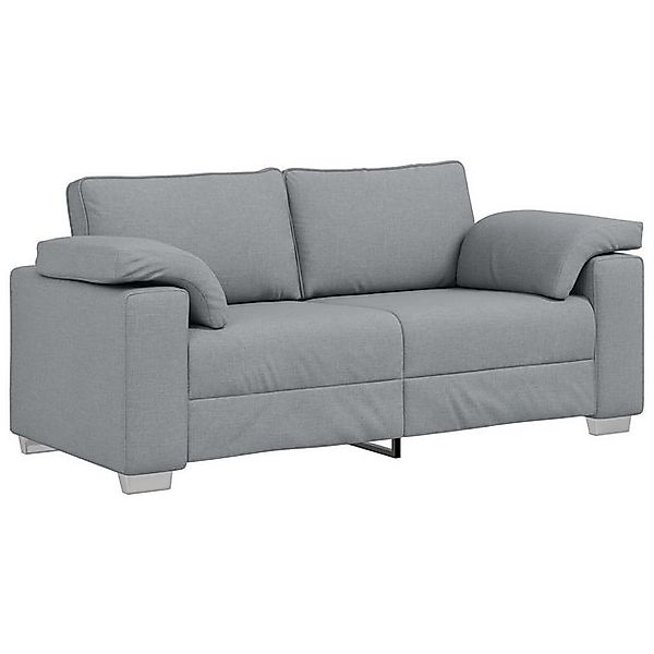 vidaXL Sofa Sofa 2-Sitzer Hellgrau 140 cm Stoff, 1 Teile günstig online kaufen
