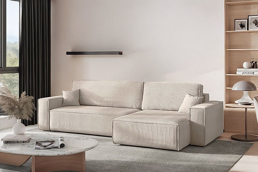 Kaiser Möbel Ecksofa mit schlaffunktion und bettkasten, BEST XL stoff Poso günstig online kaufen