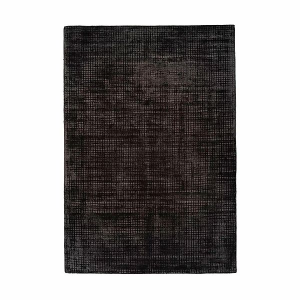 MeGusta Kurzflor Teppich VintageDesign UsedLook Uni Grau Viskose 80x150 cm günstig online kaufen