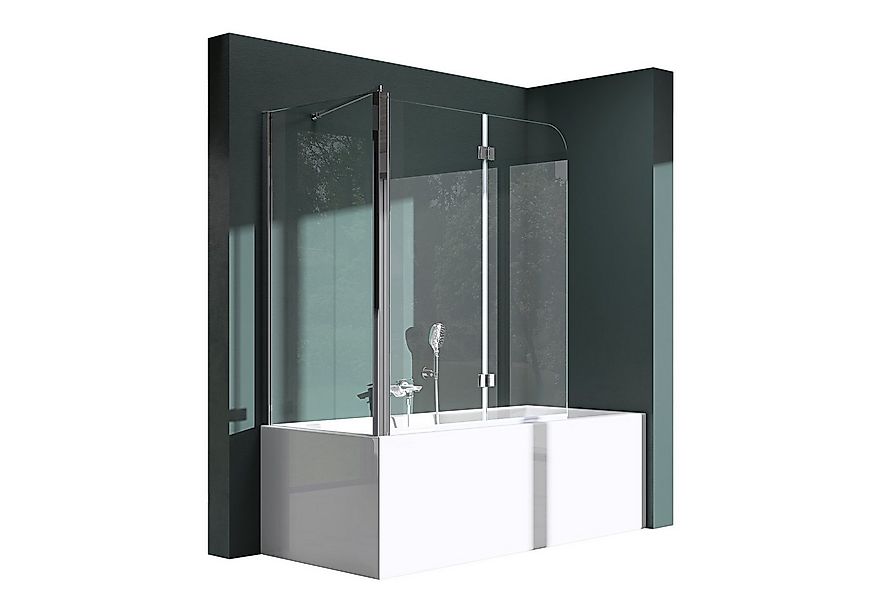 Mai & Mai Badewannenaufsatz Duschwand für Badewanne Badewannenfaltwand ESG günstig online kaufen