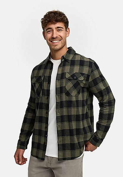 Indicode Langarmhemd Herren INBakula Langarmhemd im Karo-Design Lässiges La günstig online kaufen