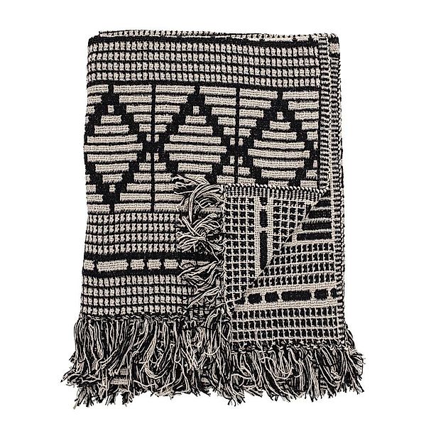 Wohndecke Decke Schwarz 160x130cm, Bloomingville, Decke günstig online kaufen