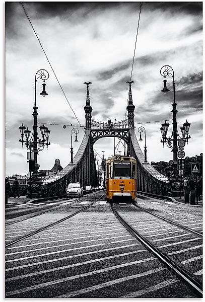 Artland Alu-Dibond-Druck "Budapest Freiheitsbrücke Straßenbahn", Zugbilder, günstig online kaufen