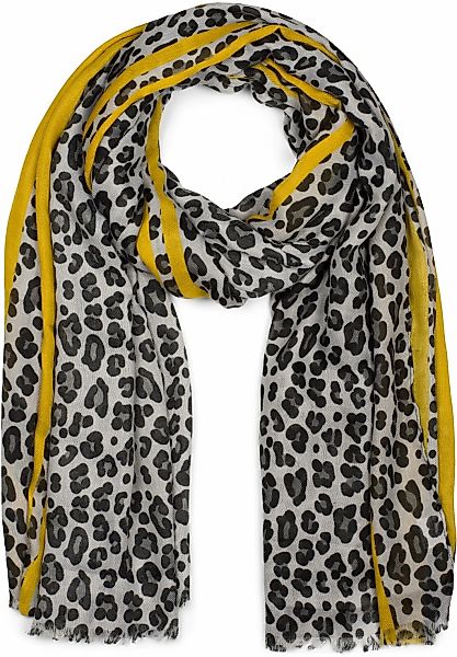 styleBREAKER Schal "Weicher Schal mit Leoparden Print und Streifen" 1 Stk. günstig online kaufen