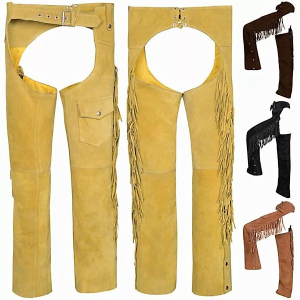 German Wear Reithose GW952T Chaps Fransenhose Reiter Cowboy Western Lederch günstig online kaufen