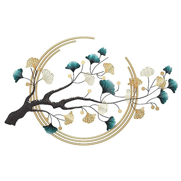 NUODWELL Wanddekoobjekt Große Ginkgo-Blätter Metall Wandkunst, günstig online kaufen