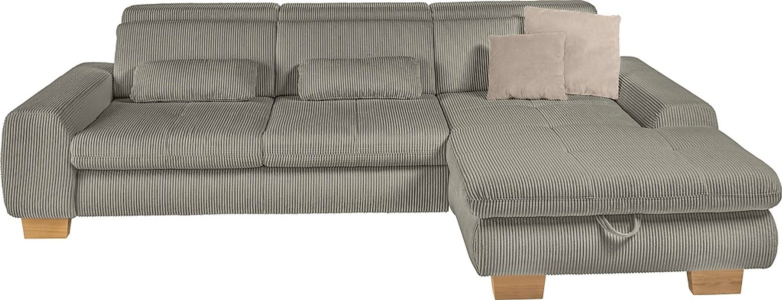 set one by Musterring Ecksofa whlw. mit Funktion, Kaltschaum, in Cord, natu günstig online kaufen