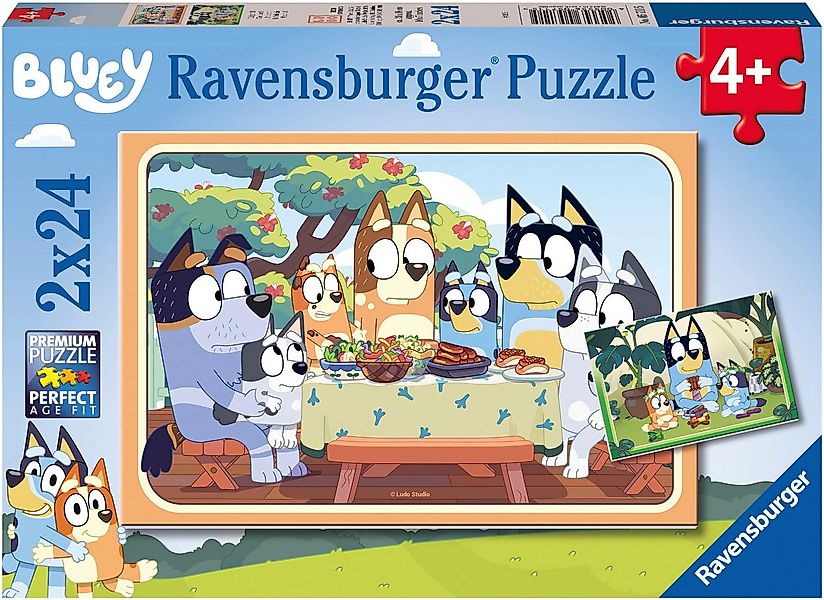 Ravensburger Puzzle Bluey, Auf geht's!, 48 Puzzleteile, Made in Europe günstig online kaufen