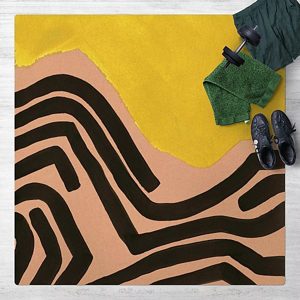 Kork-Teppich Farbenlabyrinth I günstig online kaufen