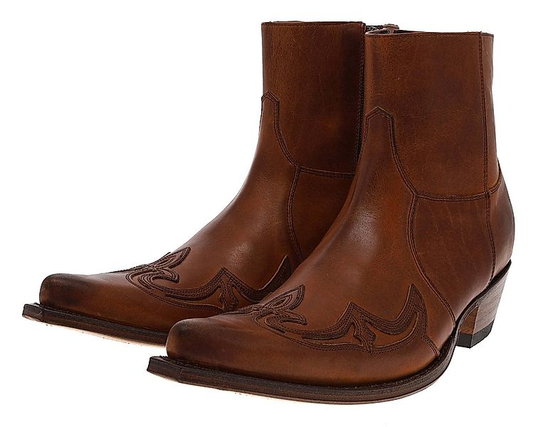 Sendra Boots 7783 Braun Westernstiefelette Rahmengenäht Lederstiefelette günstig online kaufen