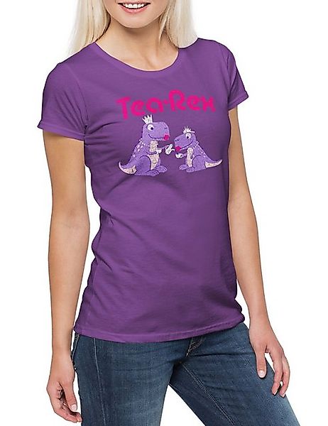 Urban Backwoods Print-Shirt Tea-Rex IV Damen T-Shirt Tyrannosaurus Tea Tee günstig online kaufen