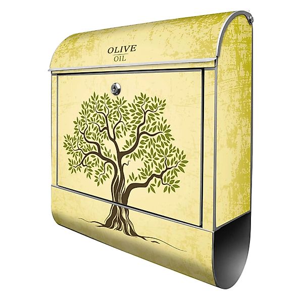 Banjado Design Briefkasten Silber Pulverbeschichtet 39x47x14cm 2 Schlüssel günstig online kaufen