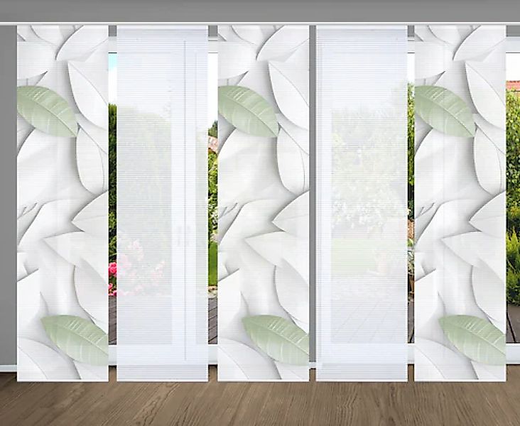 HOME in green Schiebegardine »LISON« Paneelwagen 5 Stk. tlg. SET DIGITALDRU günstig online kaufen