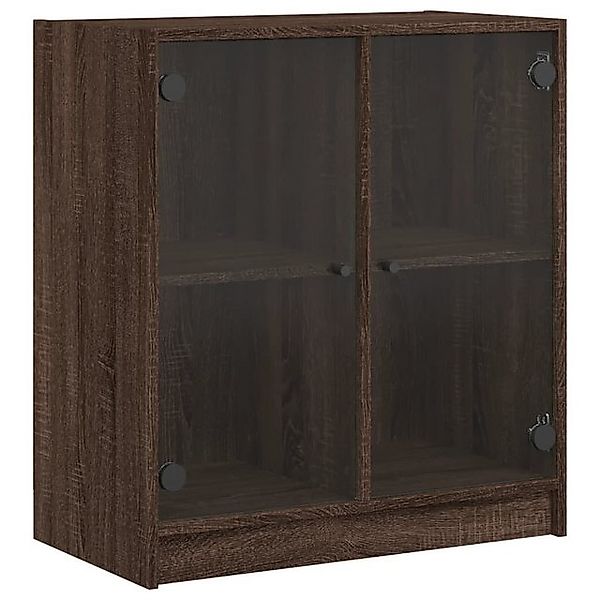 vidaXL Beistellschrank Beistellschrank mit Glastüren Braun günstig online kaufen