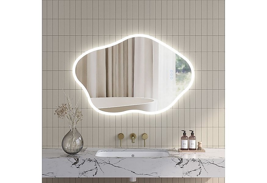 AQUALAVOS Badspiegel Badspiegel mit Beleuchtung Wandspiegel Asymmetrische D günstig online kaufen