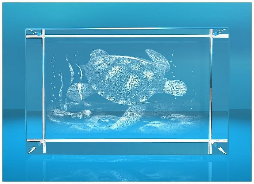 Dekofigur 3D Glaskristall Schildkröte, Hochwertige Geschenkbox, Made in Ger günstig online kaufen