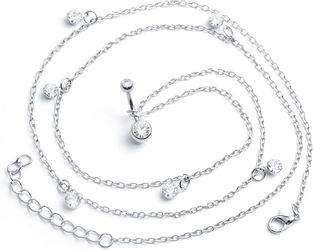 Crdifu Bauchnabelpiercing-Set Silber Bauchnabelpiercing 10mm Chirurgenstahl günstig online kaufen