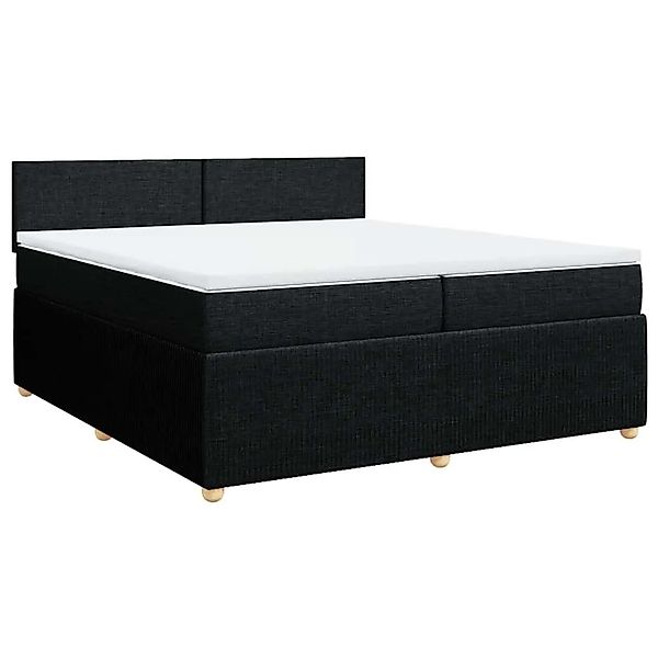 vidaXL Boxspringbett mit Matratze Schwarz 200x200 cm Stoff 3287558 günstig online kaufen