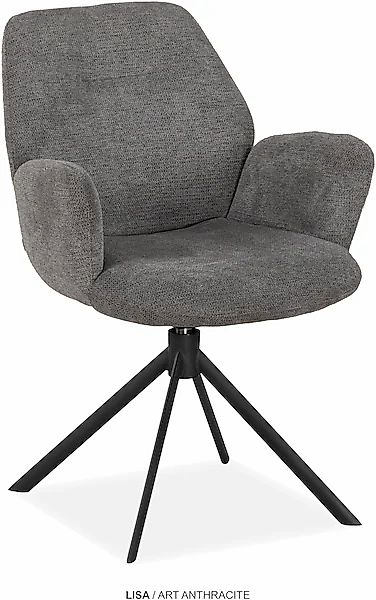 OMG Design Esszimmerstuhl »Lisa« (Set) 1 Stk. Stoff Drehstuhl mit auto-retu günstig online kaufen