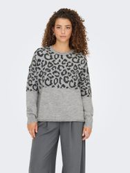 ONLY Rundhalspullover ONLJADE ANIMAL LS O-NECK günstig online kaufen