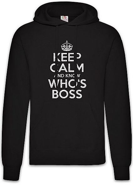 Urban Backwoods Hoodie Keep Calm And Know Who's Boss Herren Hoodie Fun Chef günstig online kaufen