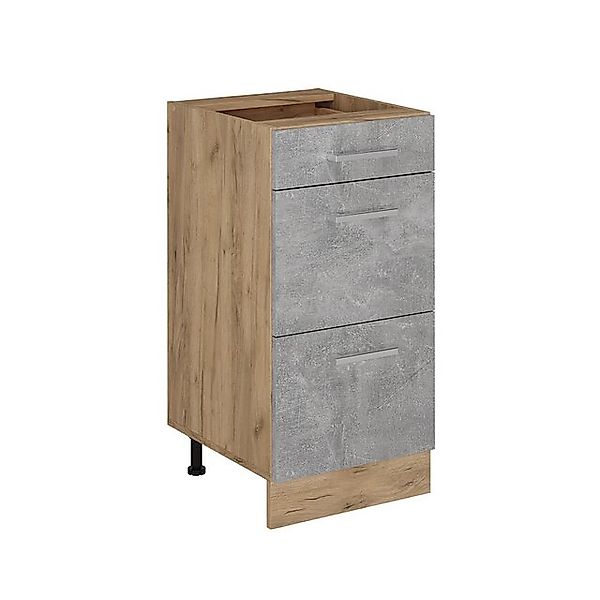 Vicco Unterschrank R-Line, Beton/Goldkraft Eiche, 40 cm mit Schubladen, ohn günstig online kaufen