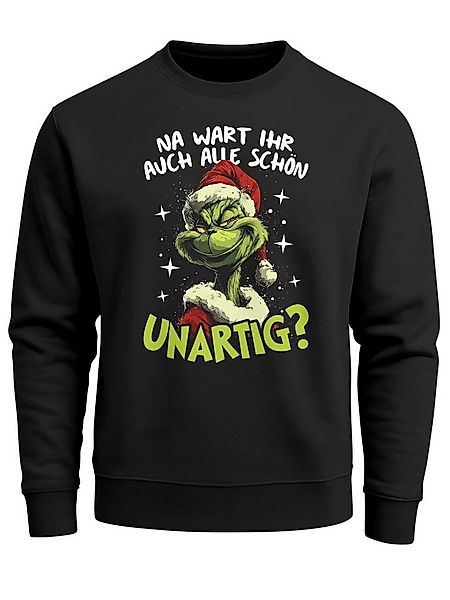 MoonWorks Sweatshirt Sweatshirt Herren Weihnachtspullover Spruch Wart ihr a günstig online kaufen