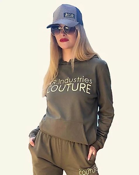 KR-Industries Kapuzensweatshirt Hoodie Oliv mit Kängurutasche günstig online kaufen