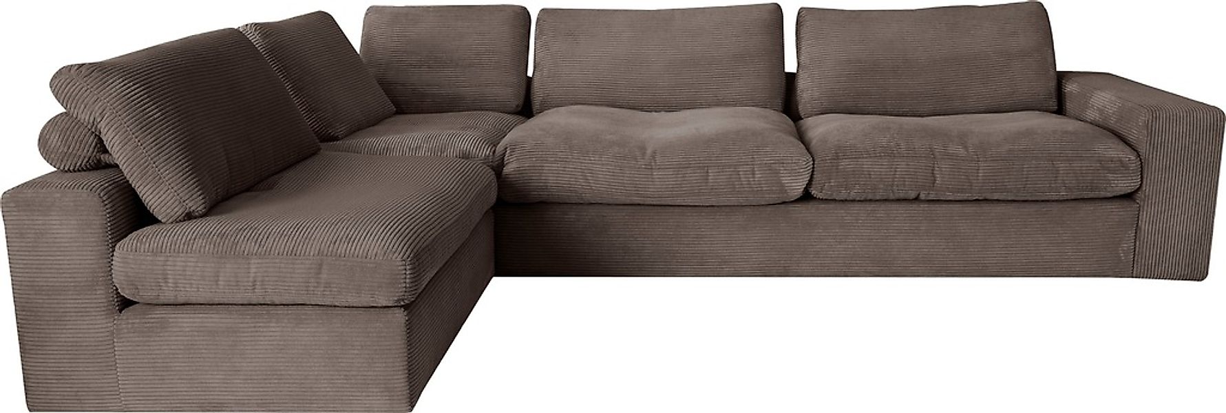 alina Ecksofa "Sandy" mit losen Sitz und Rückenkissen, in modernem Cordstof günstig online kaufen