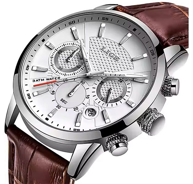 Tidy Quarzuhr LIGE Herren-Armbanduhr,LG9866 modisch, Chronograph,Edelstahl, günstig online kaufen