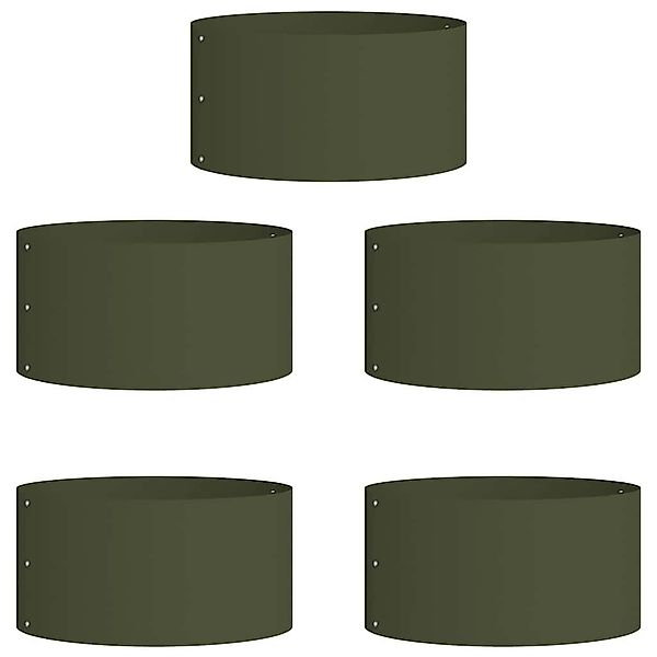 vidaXL Blumentopf Garten 5 pcs Olivgrün günstig online kaufen
