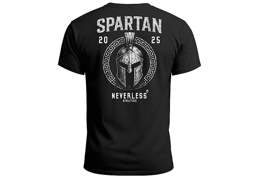 Neverless Print-Shirt Herren T-Shirt Backprint Sparta Helm Krieger Fitness günstig online kaufen