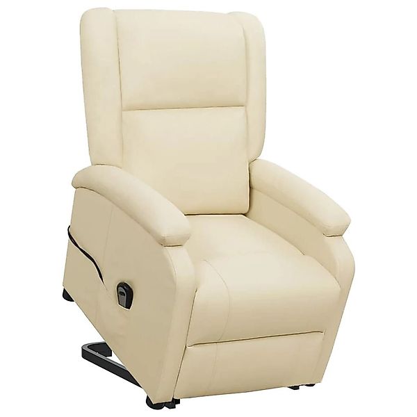 vidaXL Sessel Aufstehsessel Creme Kunstleder (1-St) günstig online kaufen
