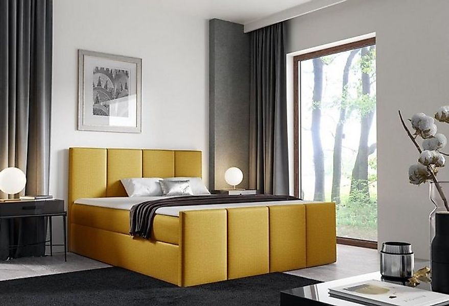 JVmoebel Bett Bettkasten Boxspringbett Möbel Schlafzimmer Doppel Hotel Grün günstig online kaufen
