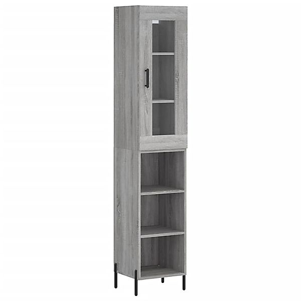 vidaXL Highboard Grau Sonoma 34,5x34x180 cm Holzwerkstoff 3199375 günstig online kaufen