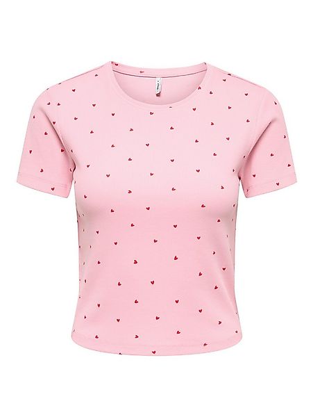 ONLY Kurzarmshirt ONLFENJA LIFE SS AOP TOP JRS NOOS Baumwollmischung, Cropp günstig online kaufen